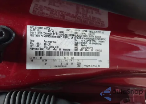 2013 Ford Focus Se из США, поврежденный, VIN 1FADP3F26DL156688